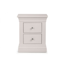 Julian Bowen Clermont 2 Drawer Bedside - Light Grey