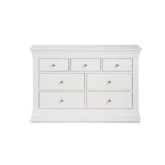 Julian Bowen Clermont 4+3 Drawer Chest - Light Grey