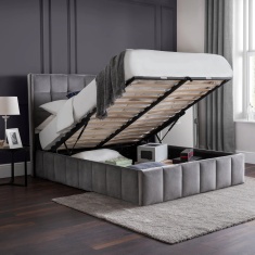 Julian Bowen Gatsby Storage Ottoman Bed - Light Grey