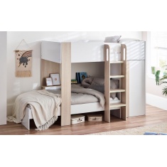 Julian Bowen Horizon Bunk Bed - Pale Wood & White