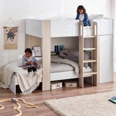 Julian Bowen Horizon Bunk Bed - Pale Wood & White