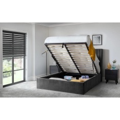 Julian Bowen Langham Scalloped Headboard Storage Bed - Grey