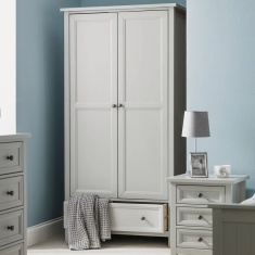 Julian Bowen Maine 2 Door Combination Wardrobe - Dove Grey