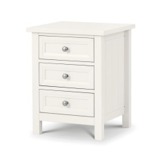 Julian Bowen Maine 3 Drawer Bedside - Surf White