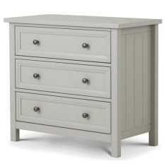 Julian Bowen Maine 3 Drawer Wide Chest - Dove Grey