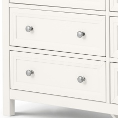Julian Bowen Maine 6 Drawer Wide Chest - Surf White