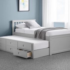 Julian Bowen Maisie Bed With Underbed & Drawers - Dove Grey
