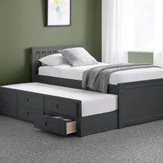 Julian Bowen Maisie Bed With Underbed & Drawers - Anthracite