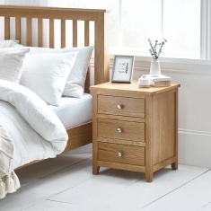 Julian Bowen Mallory 3 Drawer Bedside