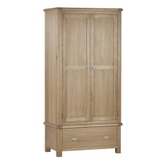 Julian Bowen Memphis 2 Door 1 Drawer Wardrobe - Limed Oak