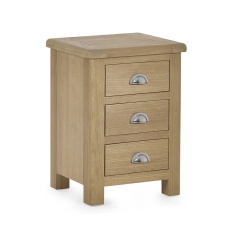 Julian Bowen Memphis 3 Drawer Bedside - Limed Oak