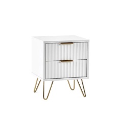Julian Bowen Murano 2 Drawer Bedside - Matt White