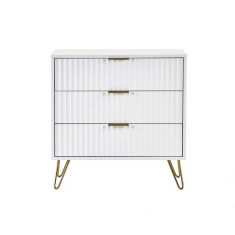 Julian Bowen Murano 3 Drawer Chest - Matt White