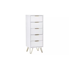 Julian Bowen Murano 5 Drawer Tallboy - Matt White
