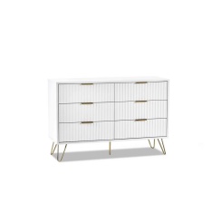 Julian Bowen Murano 6 Drawer Chest - Matt White