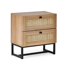 Julian Bowen Padstow 2 Drawer Bedside - Oak