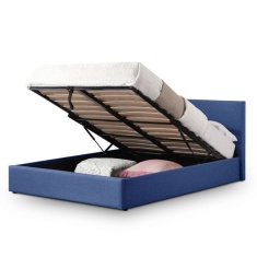 Julian Bowen Rialto Lift Up Storage Bed - Dark Blue Linen