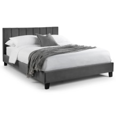 Julian Bowen Rosa Velvet Bed In A Box - Grey
