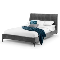 Julian Bowen Sanderson Diamond Quilted Velvet Bed