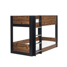 Julian Bowen Solomon Bunk Bed - Rustic & Black