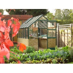 Elite 6ft 3" Wide Featured Dwarf Wall Greenhouse