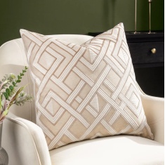 Riva Henley Cushion 50cm - Warm Taupe