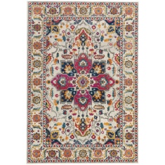 Asiatic Nova NV24 Persian Rug - White Multi Asiatic Nova NV24 Persian Rug - White Multi