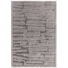 Asiatic Valley Path Geometric 3D Rug - Charcoal Asiatic Valley Path Geometric 3D Rug - Charcoal