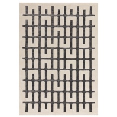 Asiatic Valley Junction Geometric 3D Rug - Charcoal/Ivory Asiatic Valley Junction Geometric 3D Rug - Charcoal/Ivory