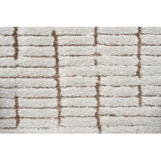 Mastercraft 014-0002/6212 Dune Shaggy Rug - Cream/Brown