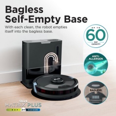 Shark RV2620WAUK Matrix Plus 2-in-1 Self-Empty Robot Vacuum Cleaner & Mop - Black