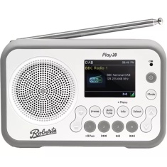 Roberts PLAY20W DAB/DAB+/FM RDS & Bluetooth Digital Portable Radio - White