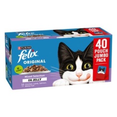 Felix Original Senior Mixed Selection in Jelly Wet Cat Food - 40 x 85g Felix Original Senior Mixed Selection in Jelly Wet Cat Food - 40 x 85g