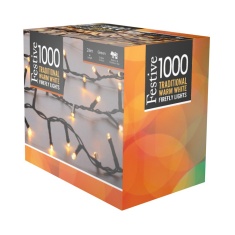 Festive 1000 Firefly Lights - Traditional Warm White Festive 1000 Firefly Lights - Traditional Warm White