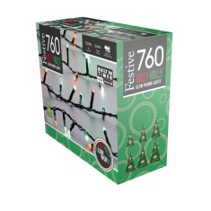 Festive 760 Glow-Worm Lights - Jolly Holly Festive 760 Glow-Worm Lights - Jolly Holly