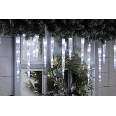 Festive 9 Colour Changing Icicle Lights - White/Blue Festive 9 Colour Changing Icicle Lights - White/Blue