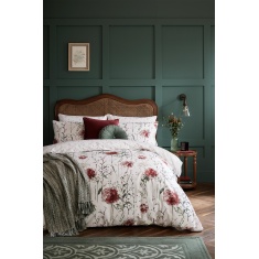 Laura Ashley Pallington Bloom Ruby Duvet Cover Set - Red/Cream Laura Ashley Pallington Bloom Ruby Duvet Cover Set - Red/Cream