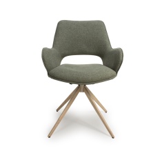 Paulie Swivel Fabric Dining Chair - Sage Paulie Swivel Fabric Dining Chair - Sage