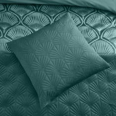 Catherine Lansfield Art Deco Pearl Filled Cushion - Teal Catherine Lansfield Art Deco Pearl Filled Cushion - Teal
