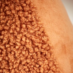 Catherine Lansfield So Soft Velvet Boucle Cushion - Caramel