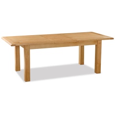 Ascot Rustic Oak Compact 120/165cm Extending Dining Table