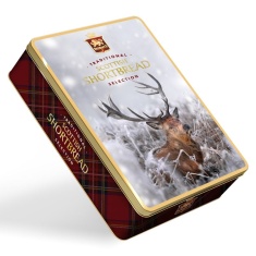 Stewarts Scottish Shortbread in Winter Stag Tin - 400g