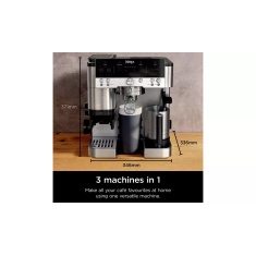 Ninja ES601UK Luxe Café Premier Series Espresso Machine - Black/Stainless Steel