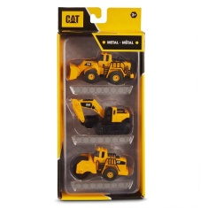 Caterpillar Metal 3 Pack - Wheel Loader, Excavator & Steam Roller
