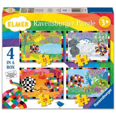 Ravensburger Elmer 4 in a Box Puzzle Ravensburger Elmer 4 in a Box Puzzle