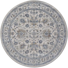 Mastercraft 057-0166/6464 Da Vinci Round Rug - Cream/Silver Mastercraft 057-0166/6464 Da Vinci Round Rug - Cream/Silver