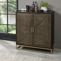 Vancouver Fumed Oak Drinks Cabinet