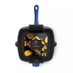 Barbary & Oak Foundry 26cm Cast Iron Grill Pan - Blue