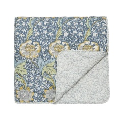 Morris & Co Kennet Indigo & Gold Throw