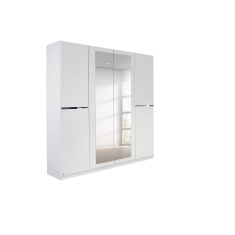 Dorsten Alpine White 181cm 4 Door/2 Mirrored Hinged Wardrobe Dorsten Alpine White 181cm 4 Door/2 Mirrored Hinged Wardrobe